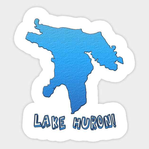 Lake Huron Great Lakes Outline Sticker by gorff